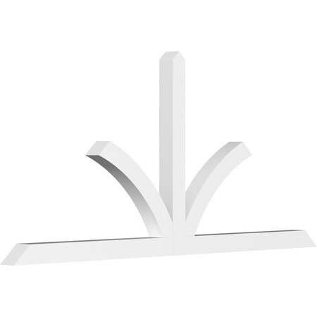 Ekena Millwork Richland Architectural Grade PVC Gable Bracket, 96"W x 44"H x 4"D x 4"F, 11/12 Pitch GBP096X44X0404RIC00